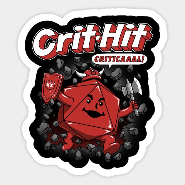 Crit-Hit Man Sticker by pigboom